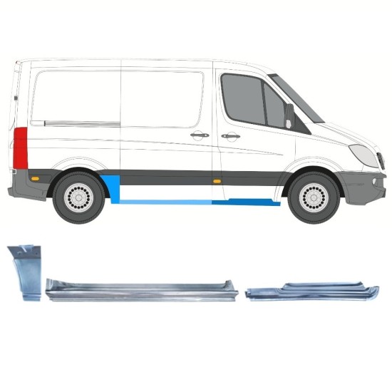 Zestaw reperaturek do Volkswagen Crafter 2005-2017 / Prawa 15604