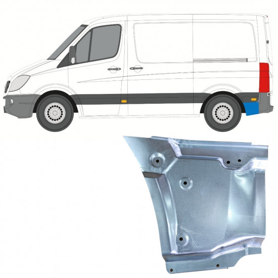 Reperaturka błotnika tylnego do Mercedes Sprinter 2006-2018 / SWB / Lewa 11050