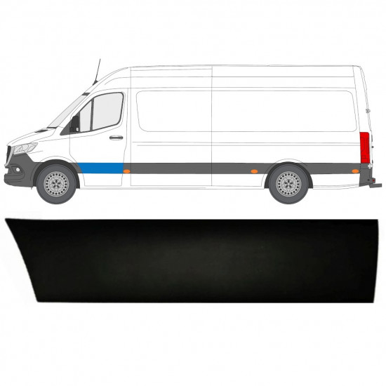 Listwa drzwi przednich do Mercedes Sprinter 2018- / Lewa 12927