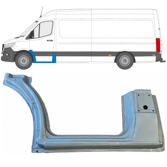 Reperaturka progu + nadkola przedniego do Mercedes Sprinter 2018- / Lewa 17091