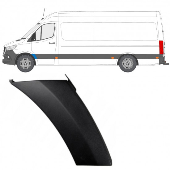 Listwa boczna błotnika przedniego do Mercedes Sprinter 2018- / Lewa 12931