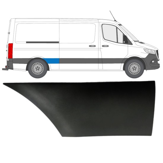 Listwa boczna błotnika tylnego do Mercedes Sprinter 2018- / Prawa 16648