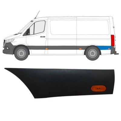 Listwa boczna błotnika tylnego za kołem z lampą do Mercedes Sprinter 2018- / Lewa / Zestaw 16647