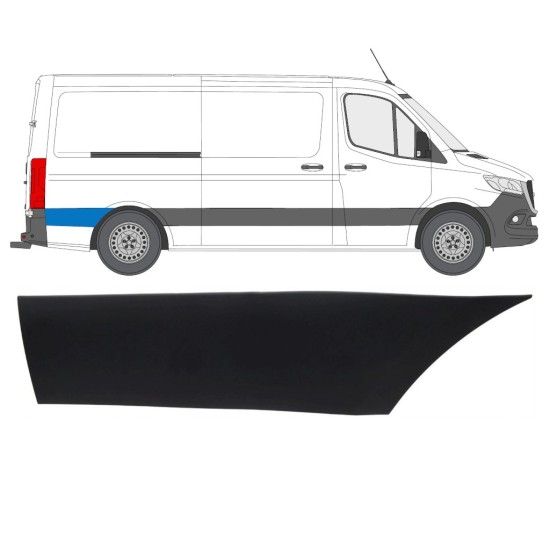 Listwa boczna błotnika tylnego za kołem do Mercedes Sprinter 2018- / Prawa 16642