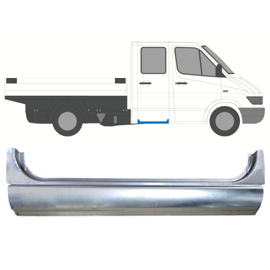 Reperaturka progu drzwi tylnych do Mercedes Sprinter 1995-2006 / Lewa = Prawa (symetryczny) 16385