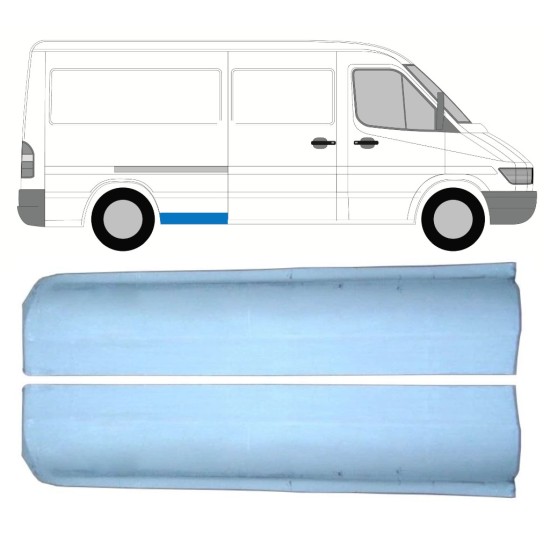 Reperaturka błotnika tylnego część przednia do Mercedes Sprinter 1995-2006 / Lewa+Prawa / Zestaw 9861
