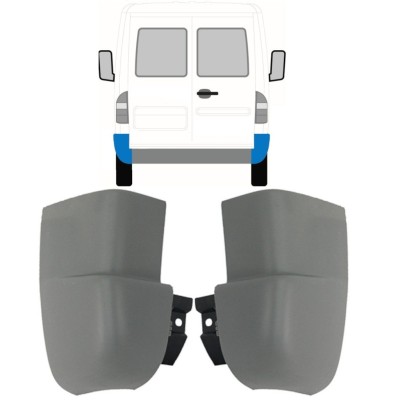 Narożnik zderzaka tylnego do Mercedes Sprinter 1995-2006 / Lewa+Prawa / Zestaw 9717