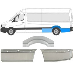 Reperaturka błotnika tylnego do Mercedes Sprinter 2006-2018 / Lewa / Zestaw 8718