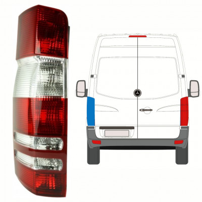 MERCEDES SPRINTER 2006-2018 TYLNY LAMPA / LEWA STRONA