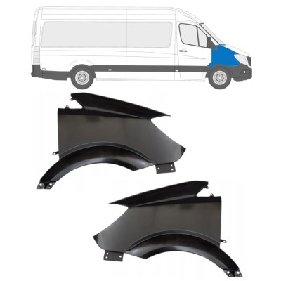 Błotnik przedni do Mercedes Sprinter 2006-2018 / Lewa+Prawa / Zestaw 14948