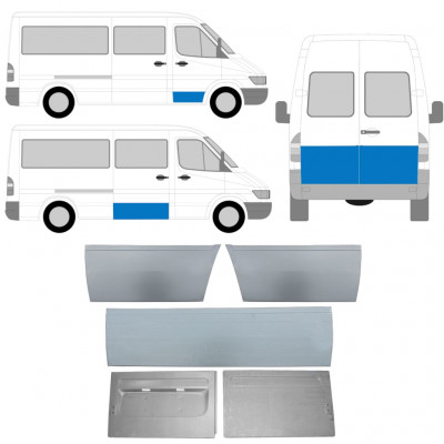 MERCEDES SPRINTER 1995-2006 ZEWNĘTRZNY DRZWI PANEL NAPRAWCZY / ZESTAW