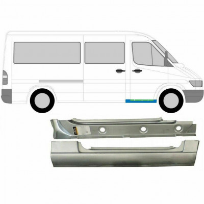 Reperaturka progu przedniego wewnętrzna + zewnętrzna do Mercedes Sprinter 1995-2006 / Prawa / Zestaw 9572