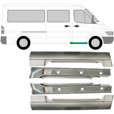 MERCEDES SPRINTER 1995-2006 PRZEDNI PRÓG WEWNĘTRZNY + ZEWNĘTRZNY PANEL / ZESTAW / LEWA STRONA + PRAWA STRONA