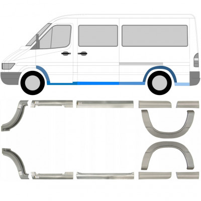 MERCEDES SPRINTER 1995- ŚREDNI ROZSTAW OSI NISKIE PANEL NAPRAWCZY / ZESTAW 12