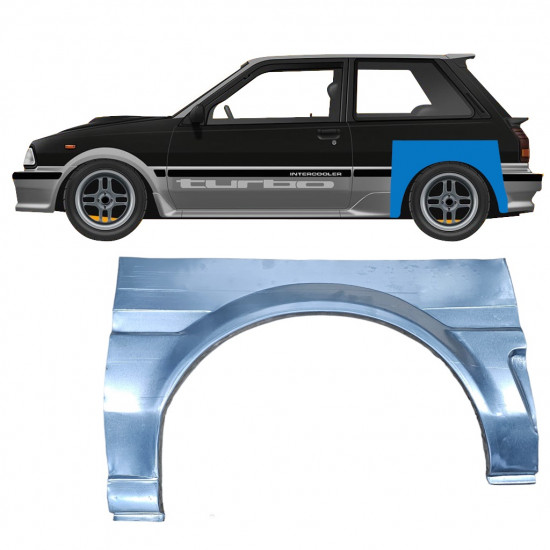 TOYOTA STARLET 1984-1989 REPERATURKA BŁOTNIKA TYLNEGO / LEWA STRONA