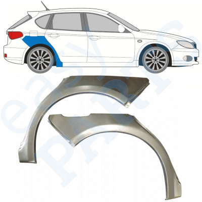 Reperaturka błotnika tylnego do Subaru Impreza 2007-2013 / Lewa+Prawa / Zestaw 9966