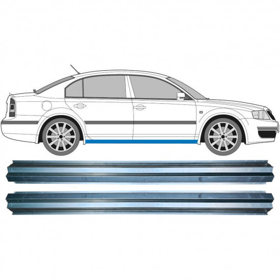 Reperaturka progu do Skoda Superb 2001-2008 / Lewa = Prawa (symetryczny) / Zestaw 9540