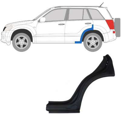 Reperaturka błotnika tylnego do Suzuki Grand Vitara 2005-2012 / Lewa 7021