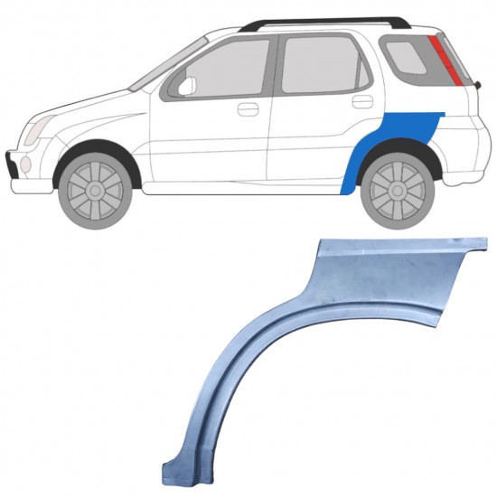 Reperaturka błotnika tylnego do Suzuki Ignis 2000-2003 / Lewa 7030