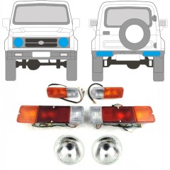 Reflektor główny + migacz + lampa do Suzuki Samurai 1981- / Lewa+Prawa / Zestaw 12654