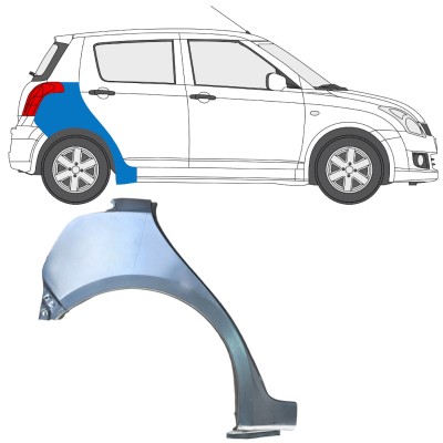 Reperaturka błotnika tylnego do Suzuki Swift 2005-2010 / Prawa 16256