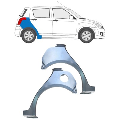 Reperaturka błotnika tylnego do Suzuki Swift 2005-2010 / Lewa+Prawa / Zestaw 16258