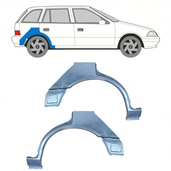 Reperaturka błotnika tylnego do Suzuki Swift 1988-2004 / Lewa / Prawa / Lewa / Prawa 12766