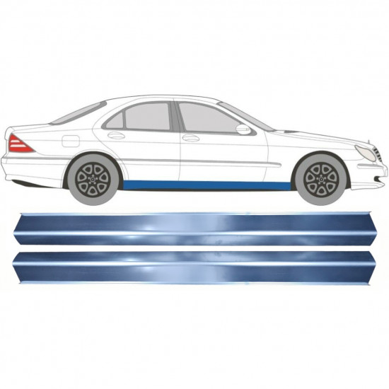 Reperaturka progu do Mercedes S-class 1998-2005 / Lewa = Prawa (symetryczny) / Zestaw 10487