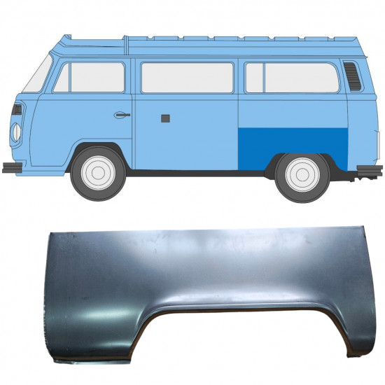 Reperaturka błotnika tylnego do VW Transporter T2 1967-1979 / Lewa 7135