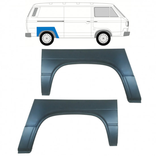 Reperaturka błotnika tylnego do VW Transporter T3 1979-1992 / Lewa+Prawa / Zestaw 9779