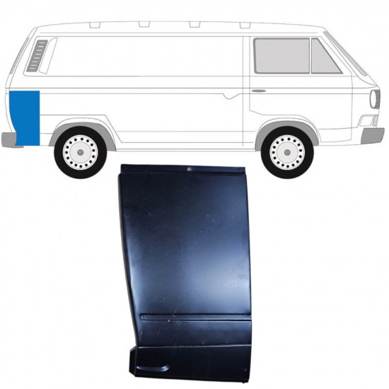 Reperaturka narożnika tylnego do VW Transporter T3 1979-1992 / Prawa 11628