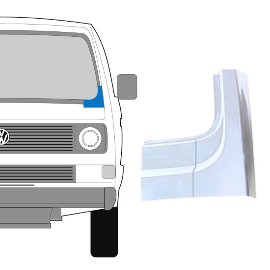 Reperaturka podszybia do Volkswagen Transporter T3 1979-1992 / Lewa 16127