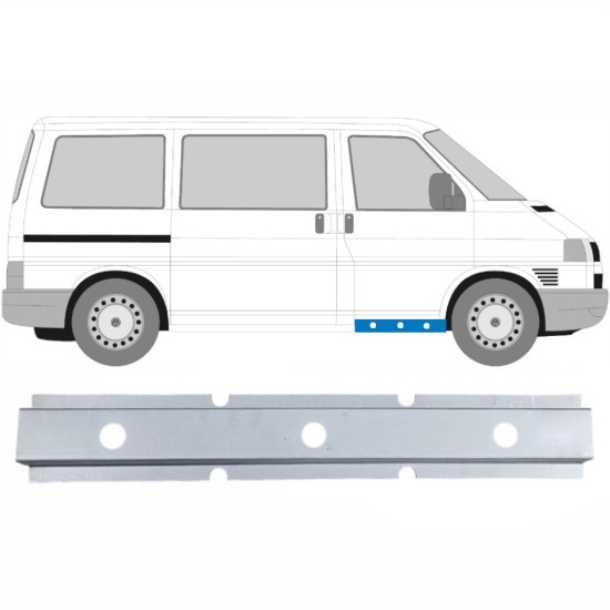 Reperaturka progu drzwi przednich wewnętrzna do Volkswagen Transporter T4 1990-2003 / Lewa = Prawa (symetryczny) 17273