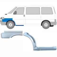 Reperaturka progu + nadkola przedniego + błotnika przedniego do Volkswagen Transporter T4 1990-1996 / Lewa / Zestaw 10040