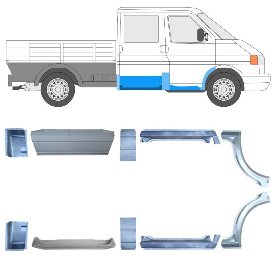 Zestaw reperaturek do Volkswagen Transporter T4 1990-2003 / Lewa+Prawa / 16914