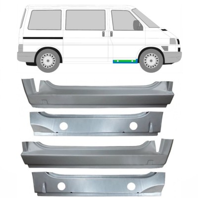Reperaturka progu przedniego wewnętrzna + zewnętrzna do Volkswagen Transporter T4 1990-2003 / Zestaw 9907