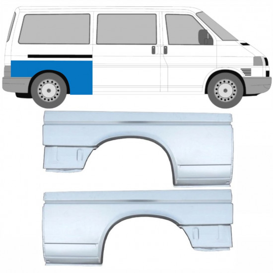 VW T4 1990-2003 DŁUGI ROZSTAW OSI REPERATURKA BŁOTNIKA TYLNEGO / ZESTAW
