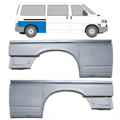 Reperaturka błotnika tylnego do VW Transporter T4 1990-2003 / LWB / Lewa+Prawa / Zestaw 10652