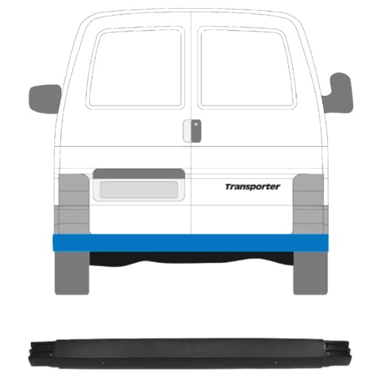 Tylny zderzak do Volkswagen Transporter T4 1990-1996 16001