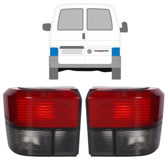 Lampa tylna do Volkswagen Transporter T4 1990-2003 / Lewa+Prawa / Zestaw 9770