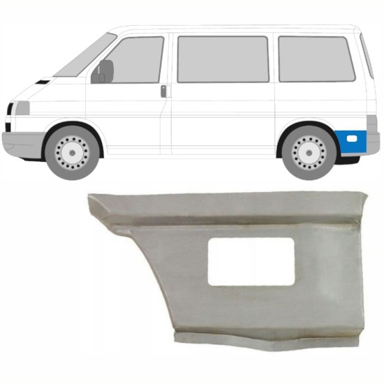 Reperaturka błotnika tylnego część dolna za kołem do Volkswagen Transporter T4 1990-2003 / Lewa 15997
