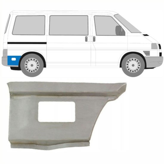 Reperaturka błotnika tylnego część dolna za kołem do Volkswagen Transporter T4 1990-2003 / Prawa 15996