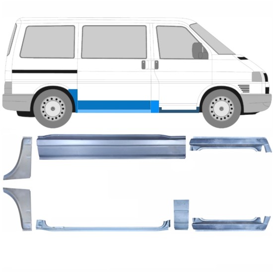 Zestaw reperaturek do Volkswagen Transporter T4 1990-2003 / Lewa / Prawa / 14700