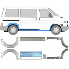 Reperaturka progu + błotnika przedniego + błotnika tylnego do Volkswagen Transporter T4 1990-2003 / Zestaw 5983