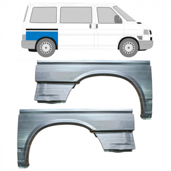 Reperaturka błotnika tylnego do VW Transporter T4 1990-2003 / SWB / Lewa+Prawa / Zestaw 9600