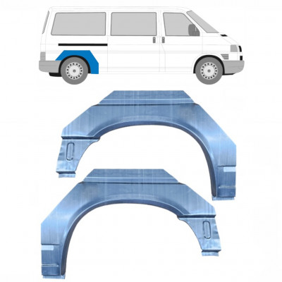 Reperaturka błotnika tylnego do VW Transporter T4 1990-2003 / LWB / Lewa+Prawa / Zestaw 9445