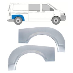 Reperaturka błotnika tylnego do Volkswagen Transporter T5 2003-2015 / Lewa+Prawa / Zestaw 16372