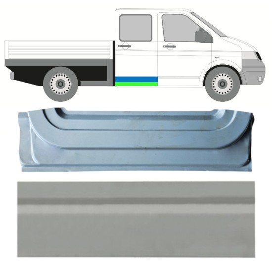 Reperaturka drzwi tylnych wewnętrzna + zewnętrzna do Volkswagen Transporter T5 2003-2015 / Prawa / Zestaw 16876