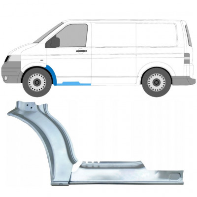 VOLKSWAGEN TRANSPORTER T5 2003-2015 REPERATURKA BŁOTNIKA PRZEDNIEGO + PRÓG / ZESTAW / LEWA STRONA