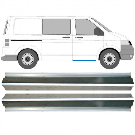 Reperaturka progu drzwi przednich do VW Transporter T5 2003-2015 / Lewa = Prawa (symetryczny) / Zestaw 9695